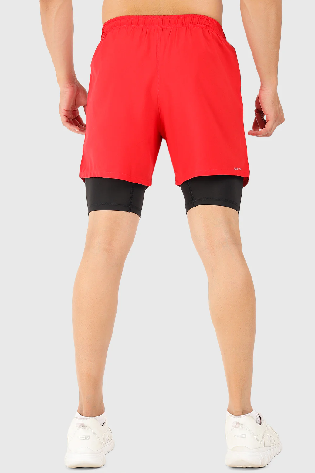 2 in 1 5" Compression Shorts Red - Image 6