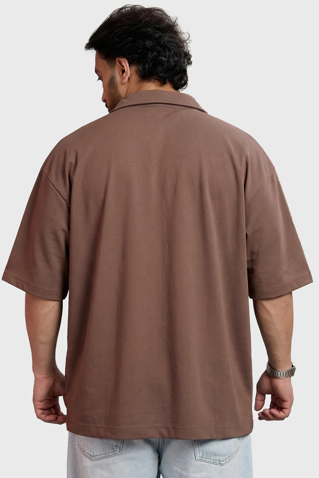 Ashline Oversized Shirt Mocha - Image 5