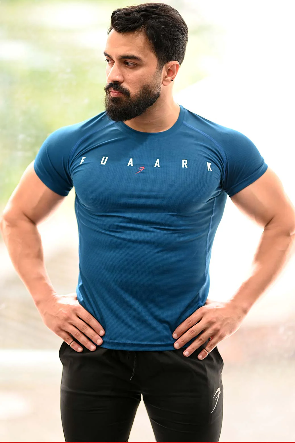 Checks T-shirt Teal - Image 4