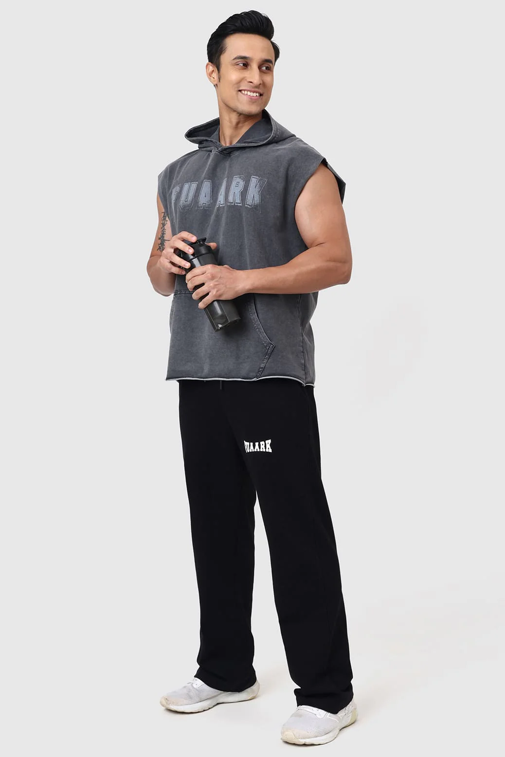 Shadow Washed Capsleeves Hoodie Dark Grey - Image 2